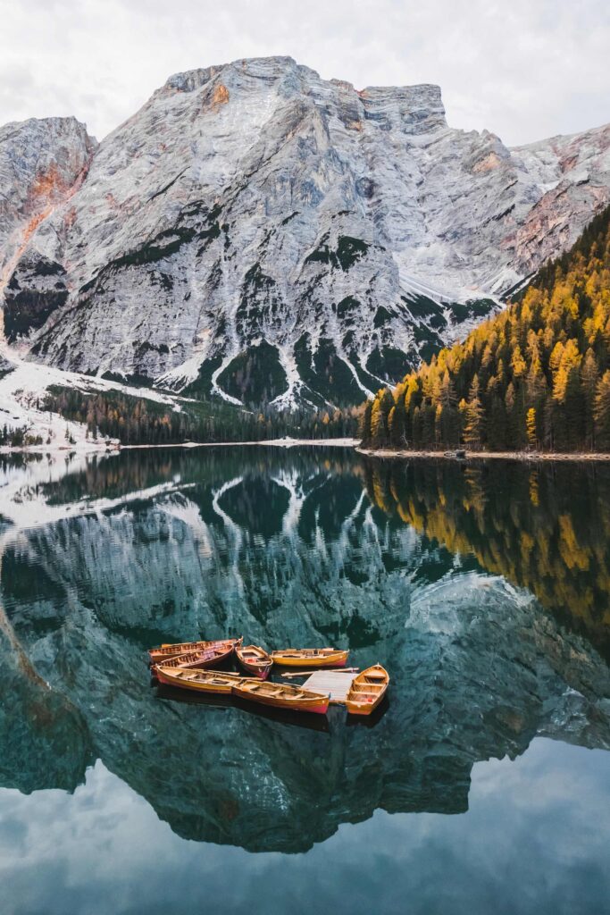 autumn landscape of lago di braies lake in italian 2022 02 01 22 36 52 utc