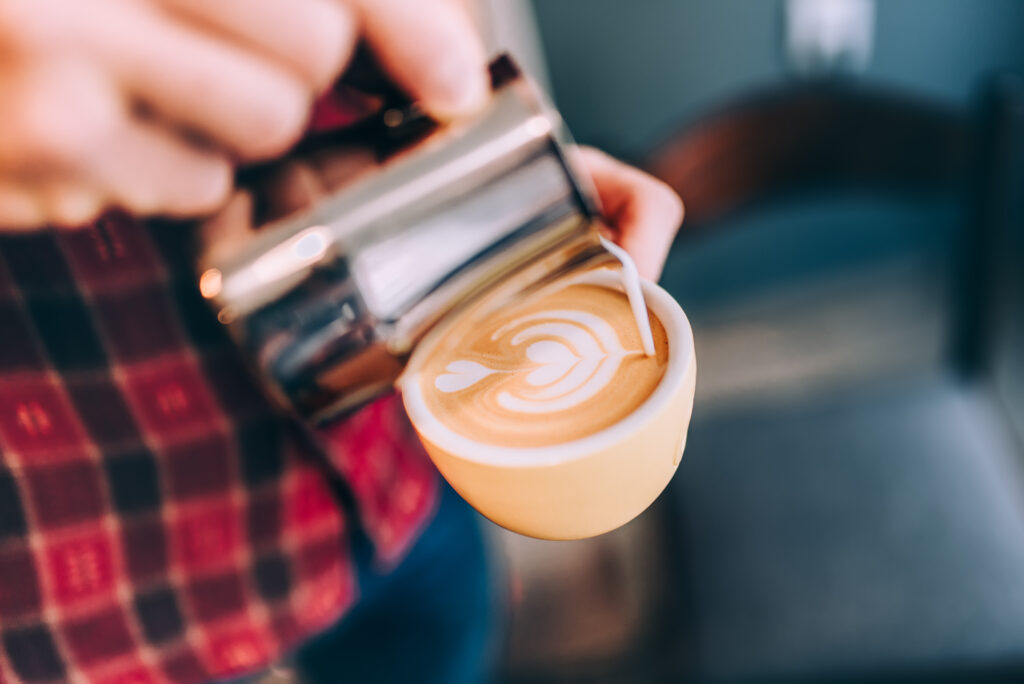 details of barista close up coffee latte art in c 2021 08 26 15 28 00 utc 2
